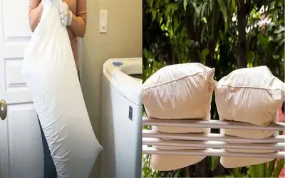 خط قرمزهای شست و شوی بالش که هر کسی نمی‌ داند/ صفر تا صد نطافت بالش های چرک