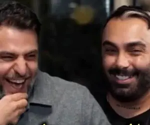 سکانس خندان/ضیا به مسعود صادقلو میگه چرا موهاتو مش کردی /پشت دوربین مرده از خنده