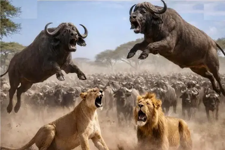 مستند حیات وحش؛ شیر؛ بوفالو