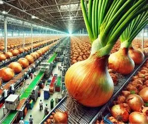 کشاورزی نوین؛ 93000000 تن پیاز رو توی کارخونه با تجهیزات به روز بسته بندی کردن
