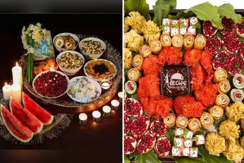 ایده های جذاب برای سینی میوه شب یلدا / زیباترین میز بلندترین شب سال رو اینجوری بچین