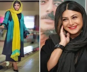 آزاده صمدی شلوار پوشیده شیش متری ولی مانتوش دو مثقال؛ سر و وضع خانوم داره میشه فضایی!