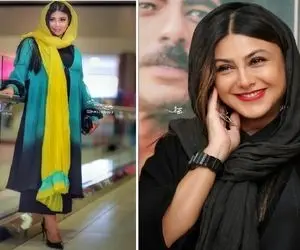 آزاده صمدی شلوار پوشیده شیش متری ولی مانتوش دو مثقال؛ سر و وضع خانوم داره میشه فضایی!