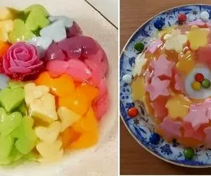 طرز تهیه ژله خرده شیشه شفاف / به ساده ترین روش یه دسر فوق العاده درست کنید