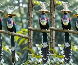 حیات وحش جذاب؛ رقص پرنده نر برای جلب توجه پرنده ماده، ترکیب رنگ مشکی پرکلاغی و زرد