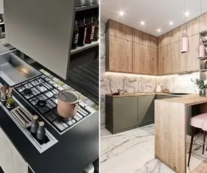 مد 2024 داره کجا میره آشپزخونه های جدید چقدر خفن شدن / کابینت دیگه واست ظرفم میشوره