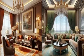 با مبلمان قهوه ای چه رنگ فرشی ست کنیم؛ انتخابی سراسر شکوه و زرق و برق مختص منازل لوکس