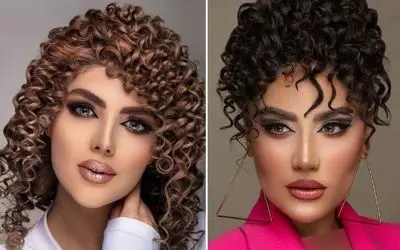 مدل های شینیون موی فر؛ زیبایی طبیعی که فقط کافیه درست برجسته بشه مناسب عروس و مهمانی