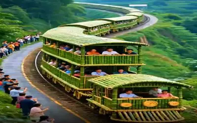 فیلم هندی؛ هموطنای شاهرخ خان قطار با چوب بامبو ساختن جدی جدی راه میره برگ ریزونه