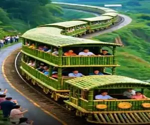 فیلم هندی؛ هموطنای شاهرخ خان قطار با چوب بامبو ساختن جدی جدی راه میره برگ ریزونه