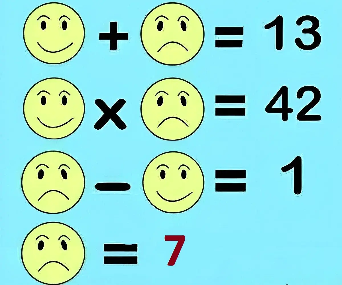پاسخ-تست-هوش-ریاضی-ارزش-ایموجی-غمگین
