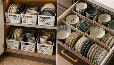 انواع سبدهای نظم دهنده داخل کابینت با قابلیت افزایش فضا و مرتب سازی