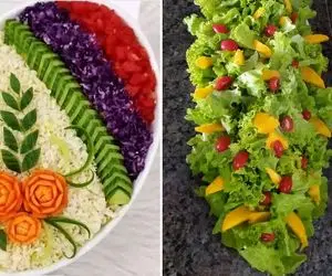 ایده های خلاقانه؛ روش های ساده و کاربردی برای تزئین سالاد کاهو