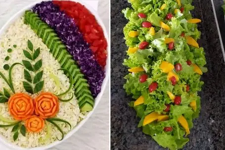 ایده های خلاقانه؛ روش های ساده و کاربردی برای تزئین سالاد کاهو