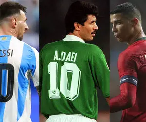 علی دایی همچنان بالاتر از رونالدو و مسی!