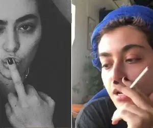 ریحانه پارسا بعد از تجاوز مست و سیگار گوشه لب!