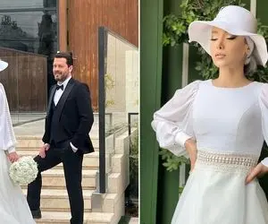 ازدواج پژمان بازغی به سبک گلزار و رادان؛ خانوم تازه اش تو لباس عروس چه باوقاره!