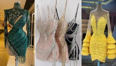 مدل به مدل لباس مجلسی کوتاه جوانانه؛ ساده و شیک ولی با تیکه دوزی های آس امروزی/زیباشو