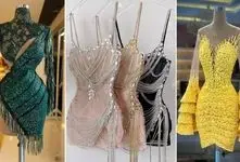 مدل به مدل لباس مجلسی کوتاه جوانانه؛ ساده و شیک ولی با تیکه دوزی های آس امروزی/زیباشو