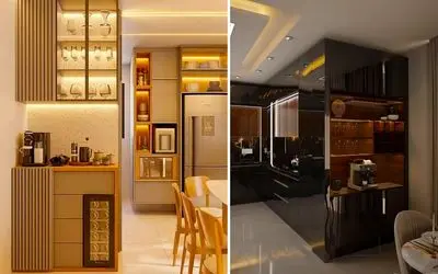 کافی بار کابینتی؛ ساخت کافی شاپ خونگی لوکس اما نه به سبک قدیم رو شلف، بلکه با کابینت