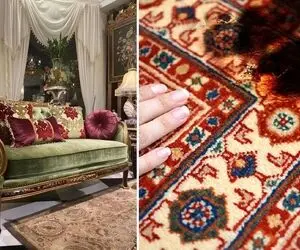 ای خدا حواسم پرت تلفن شد اتو موند رو فرش سوخت / ناراحتی نداره چاره سوختگی فرش اینجاست