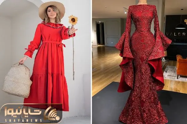 پیراهن زنانه قرمز