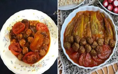 طرز تهیه کوفته بادمجون / خورش بادمجون با کوفته قلقلی که خیلی خوشمزه و لذیذه