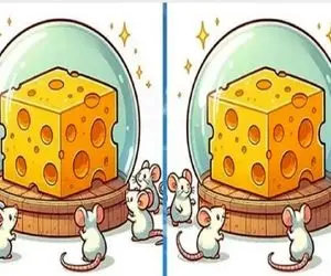 بازی فکری؛ پیدا کردن تفاوت های تصویر موش و پنیر انقد سوسکی و ریزه به سختی میشه فهمید