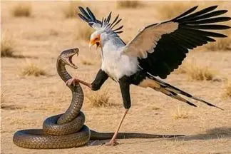 مستند حیات وحش؛ پیتون خواست پرنده شکارچی ببلعه حلقش جر وا جر شد