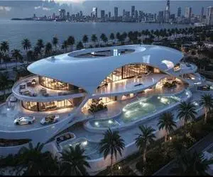 معماری خلاقانه؛ شیخ عرب کنار اقیانوس خونه ساخته پر جلال و جبروت ویوش کپی GTA