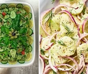 طرز تهیه سالادهای خوشمزه تابستونی؛ سالاد خیار و شوید و سالاد خیار چینی