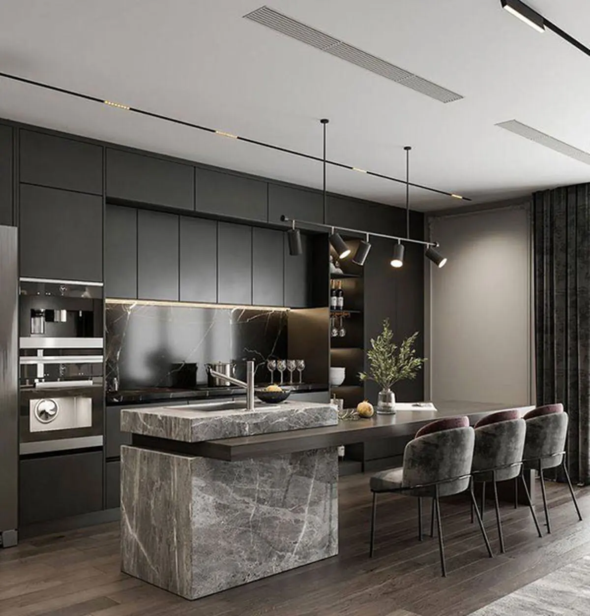 Gray-kitchen-design
