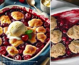 طرز تهیه کابلر گیلاس / یه دسر کاراملی و خوشمزه مخصوص مهمانی