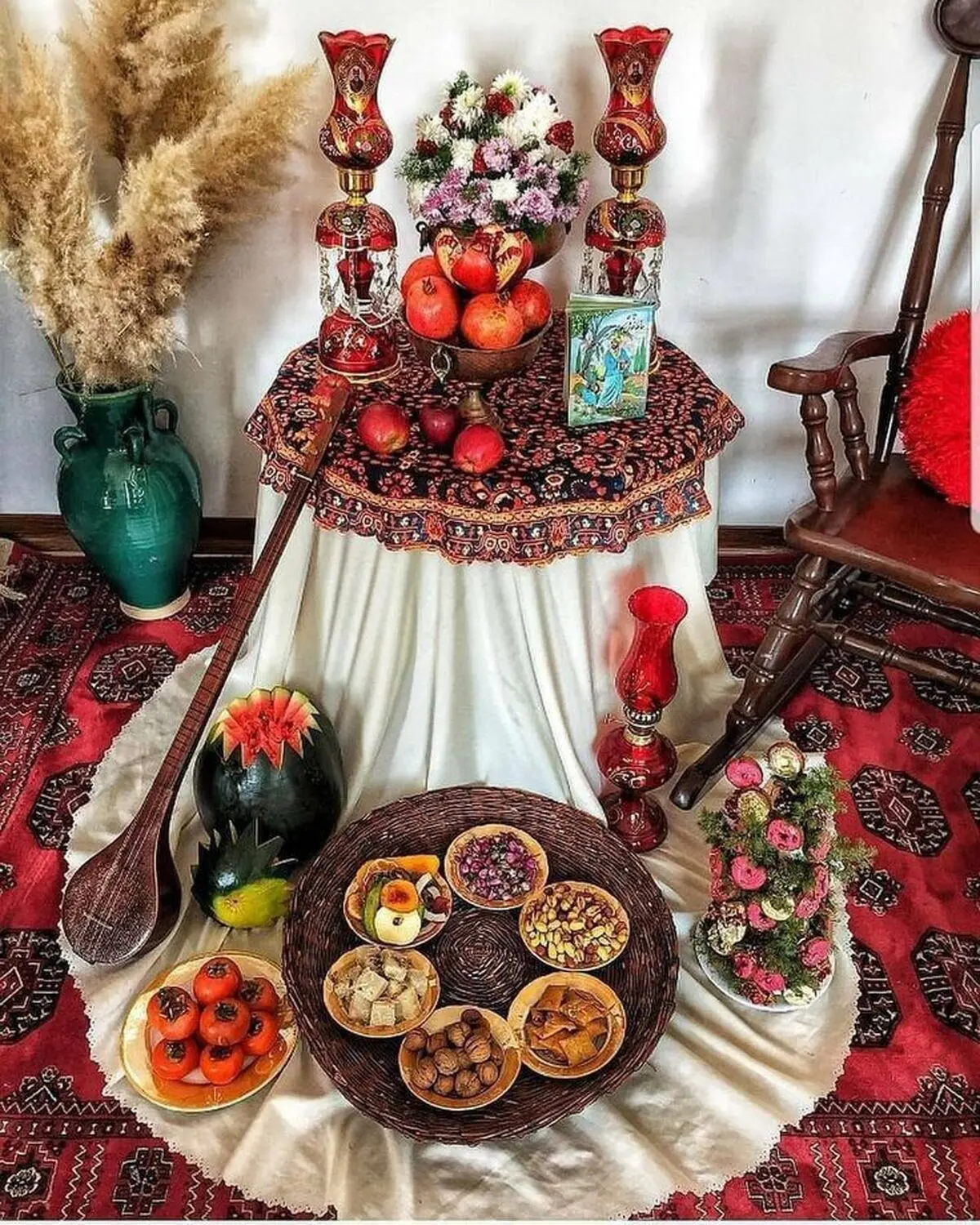 تزیین سفره شب یلدا