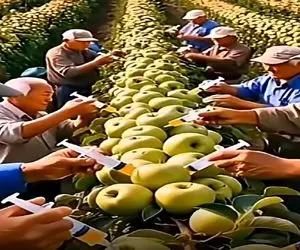 کشاورزی نوین؛ سیب ها رو ماده تزریق میکنن دوپینگ کنن چاق و چله گرون بفروشن