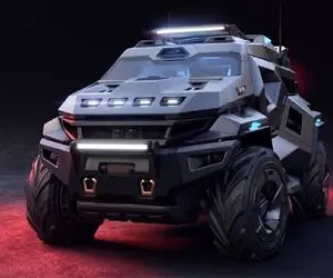 دنیای خودروسازی / این شاسی بلند زرهی آخرالزمانی از فولاد و الیاف ساخته شده است