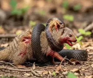 جذابیت حیات وحش / کبری و مانگوس زرد پرشون میگیره به هم یکیشون پرپر میشه