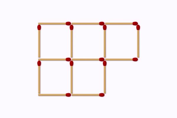 هوش تصویری؛ اگه رتبه اول باهوشای ایرانی با حذف 3 تا کبریت 3 تا مربع بساز زیر یک دقیقه!
