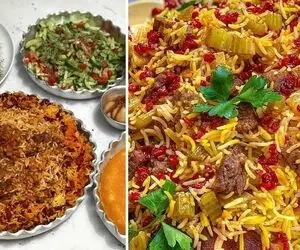 طرز تهیه قیمه لا پلو (قیمه شاه عباسی) با گوشت چرخ کرده / یه پلو مخلوط که خیلی خوشمزست