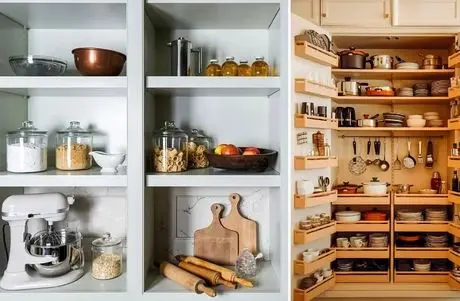 مرتب سازی و چیدمان وسایل داخل کابینت؛ بهترین جا برای قابلمه، چینی ها و ست های استکان