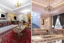 دکوراسیون سنتی و مدرن خانه 105 متری بالاشهری؛ تلفیق رنگ شارپ و خنثی با نتیجه ای شیک