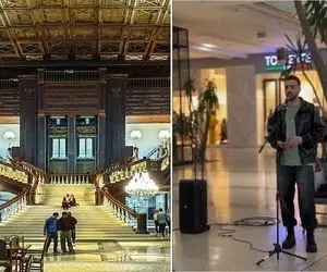 آواز پاساژی؛ تو شلوغی ایران مال یه مرد تنها به تو نمیرسم حمید عسکری رو خوند