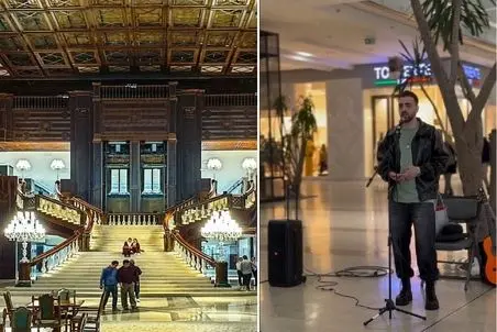 آواز پاساژی؛ تو شلوغی ایران مال یه مرد تنها به تو نمیرسم حمید عسکری رو خوند