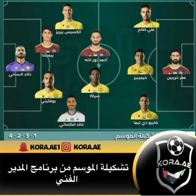 (عکس) احمد نوراللهی در تیم منتخب فصل امارات