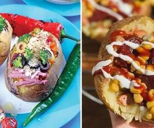 طرز تهیه سیب زمینی شکم پر؛ یه غذای آسون و خوشمزه که از بس خوش قیافَس دل همه رو برده