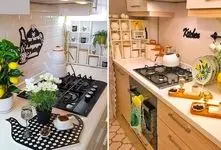 چیدمان و دیزاین روی کابینت با المان های ترند 1404؛ تمیزی و لوکس بودن علی الخصوص جهاز