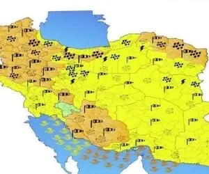  هشدار نارنجی هواشناسی برای 13 استان کشور؛ آب و هوای کشور