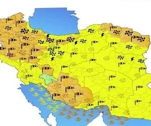  هشدار نارنجی هواشناسی برای 13 استان کشور؛ آب و هوای کشور
