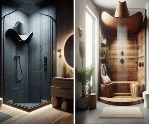 طراحی و چیدمان خلاقانه حمام با طرح کلاه کابوی/ ایده ای جسورانه برای عاشقان وسترن