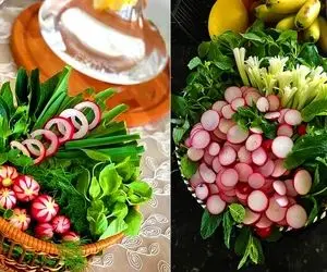 خوشگلاسیون سبزی خوردن سر سفره / انواع تزیین سبزی برای خانومای با سلیقه لول بالا